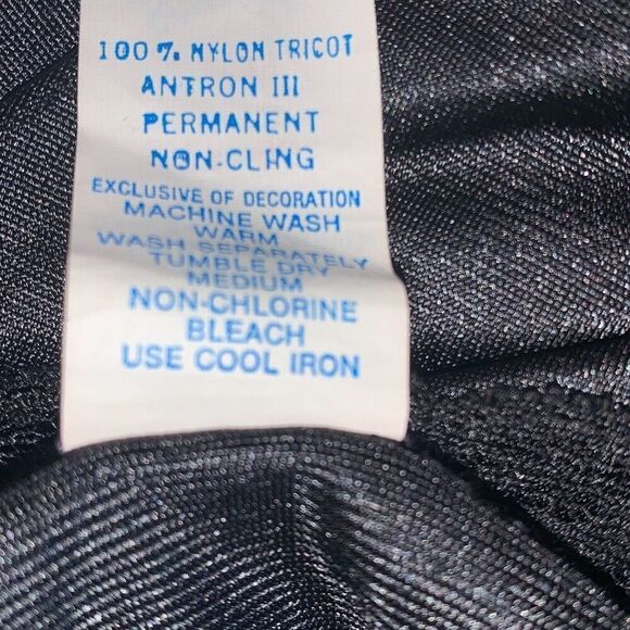 Vintage Slip Dress Black Lace Lingerie Sliperfection Nylon Tricot Antron III - Picture 11 of 11